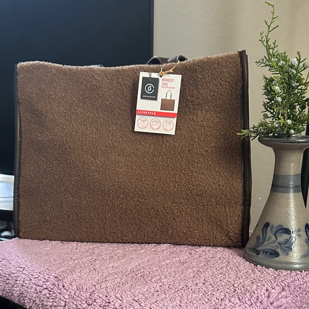 Brown Sherpani Tote Bag